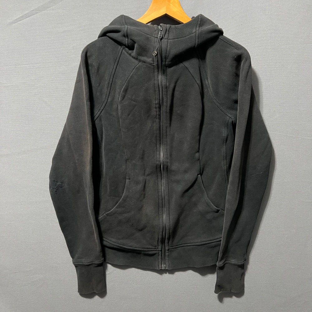 Lululemon Scuba Full Zip Hoodie Black Size 8 Women Activewear Sweatshirt
